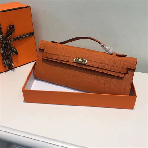 hermes orange clutch price|Hermes kelly cut clutch price.